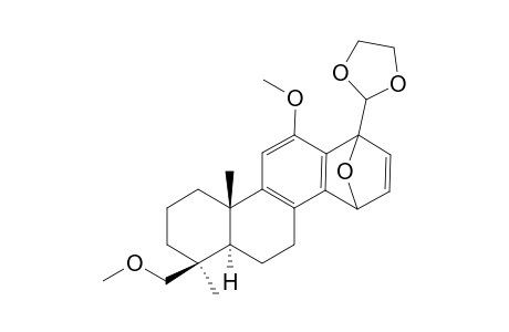 2-([6aR-(1a,4a,6ab,7a,10aa)]-1,4-epoxy-12-methoxy-7-methoxymethyl-7,10a-dimethyl-1,4,5,6,6a,7,8,9,10,10a-decahydrochrysene)-1,3-dioxolan and 2-([6aR-(1a,4a,6aa,7b,10ab)]-1,4-epoxy-12-methoxy-7-methoxymethyl-7,10a-dimethyl-1,4,5,6,6a,7,8,9,10,10a-decahydrochrysene)-1,3-dioxolan (45:55 mixture)