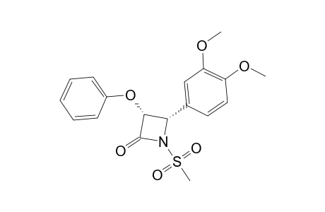 4-(3,4-DIMETHOXYPHENYL)-1-METHANESULFONYL-3-PHENOXY-AZETIDIN-2-ONE