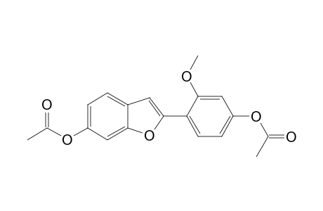 6-Benzofuranol, 2-[4-(acetyloxy)-2-methoxyphenyl]-, acetate