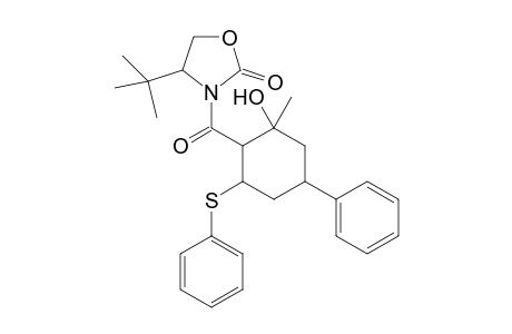 4-tert-Butyl-3-(2-hydroxy-2-methyl-4-phenyl-6-phenylsulfanyl-cyclohexanecarbonyl)-oxazolidin-2-one