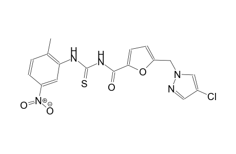 N-{5-[(4-chloro-1H-pyrazol-1-yl)methyl]-2-furoyl}-N'-(2-methyl-5-nitrophenyl)thiourea