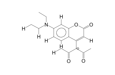 7-DIETHYLAMINO-4-BIS(ACETYL)METHYLCOUMARIN ANION