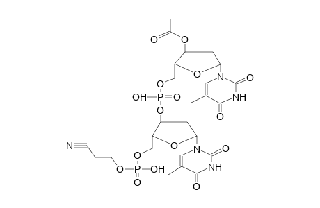 3'-O-ACETYL-5'-(5'-CYANOETHOXYPHOSPHORYLDEOXYTHYMID-3-YLOXYPHOSPHORYL)DEOXYTHYMIDINE