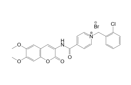 1-(2-Chlorobenzyl)-4-(6,7-dimethoxy-2-oxo-2H-chromen-3-ylcarbamoyl)pyridinium bromide