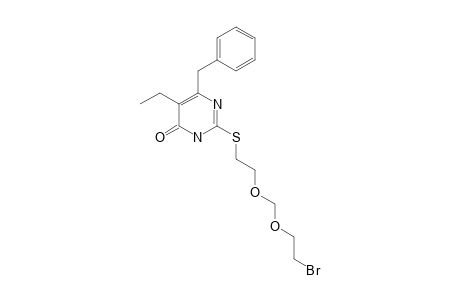 6-BENZYL-2-(7-BROMO-3,5-DIOXAHEPTYL)-THIO-5-ETHYL-PYRIMIDINE-4(1H)-ONE