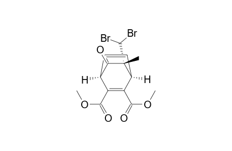 Bicyclo[2.2.2]octa-2,5-diene-2,3-dicarboxylic acid, 7-(dibromomethyl)-7-methyl-8-oxo-, dimethyl ester, (1.alpha.,4.alpha.,7R*)-
