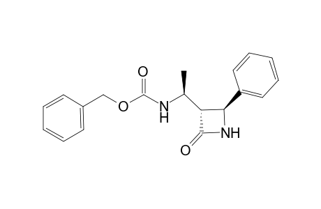 (phenylmethyl) N-[(1S)-1-[(3R,4S)-2-oxidanylidene-4-phenyl-azetidin-3-yl]ethyl]carbamate