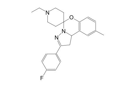 1'-ethyl-2-(4-fluorophenyl)-9-methyl-1,10b-dihydrospiro[benzo[e]pyrazolo[1,5-c][1,3]oxazine-5,4'-piperidine]