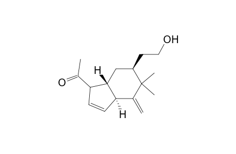 Ethanone, 1-[3a,4,5,6,7,7a-hexahydro-5-(2-hydroxyethyl)-6,6-dimethyl-7-methylene-1H-inden-3-yl]-, [3aR-(3a.alpha.,5.alpha.,7a.beta.)]-