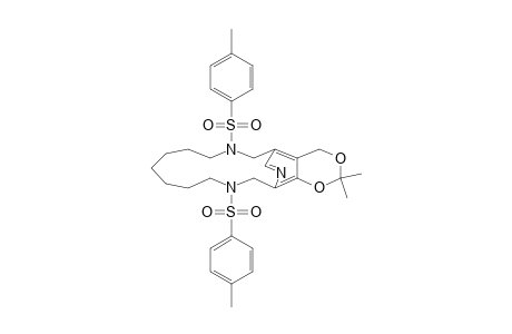 7,15-bis(p-tolylsulfonyl)-2,2-dimethyl-4,6,7,8,9,10,11,12,13,14,15,16-dodecahydro-17,5-(nitrilometheno)-1,3-dioxino[4,5-d][1,8]diazacyclopentadecine