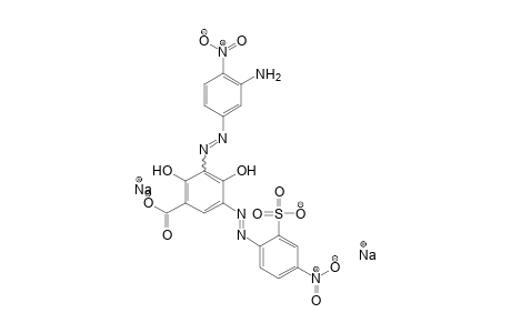 2-Amino-5-nitrobenzolsulfonic acid(1)->beta-resorcyl acid<-(2)4-nitro-1,3-phenylendiamine