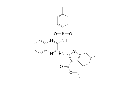 ethyl 6-methyl-2-[(3-{[(4-methylphenyl)sulfonyl]amino}-2-quinoxalinyl)amino]-4,5,6,7-tetrahydro-1-benzothiophene-3-carboxylate
