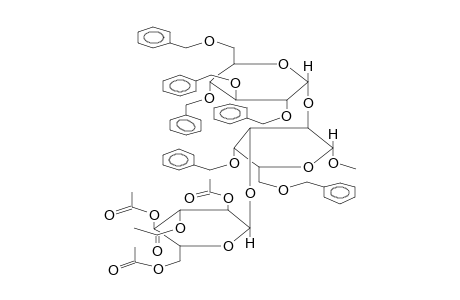 METHYL 4,6-DI-O-BENZYL-2-O-(2,3,4,6-TETRA-O-BENZYL-ALPHA-D-GLUCOPYRANOSYL)-3-O-(2,3,4,6-TETRA-O-ACETYL-ALPHA-D-GLUCOPYRANOSYL)-BETA-D-GALACTOPYRANOSIDE