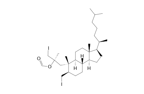3,4-Secocholestan-2-ol, 3,4-diiodo-2-methyl-, formate, (2R,5.beta.)-
