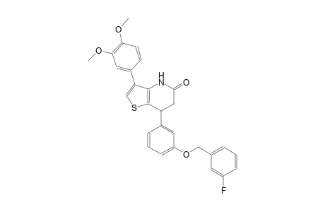 thieno[3,2-b]pyridin-5(4H)-one, 3-(3,4-dimethoxyphenyl)-7-[3-[(3-fluorophenyl)methoxy]phenyl]-6,7-dihydro-