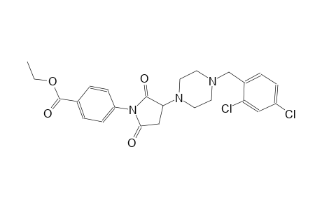 ethyl 4-{3-[4-(2,4-dichlorobenzyl)-1-piperazinyl]-2,5-dioxo-1-pyrrolidinyl}benzoate