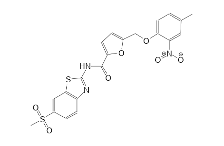 5-[(4-methyl-2-nitrophenoxy)methyl]-N-[6-(methylsulfonyl)-1,3-benzothiazol-2-yl]-2-furamide