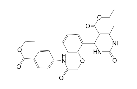 ethyl 4-(2-{2-[4-(ethoxycarbonyl)anilino]-2-oxoethoxy}phenyl)-6-methyl-2-oxo-1,2,3,4-tetrahydro-5-pyrimidinecarboxylate