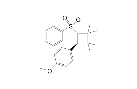 trans-1-Methoxy-4-(2,2,3,3-tetramethyl-4-(phenylsulfonyl)cyclobutyl)benzene