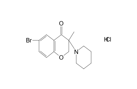 6-bromo-3-methyl-3-piperidino-4-chromanone, hydrochloride
