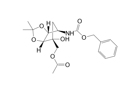 (+/-)-4beta-(Acetoxymethyl)-1beta-(benzyloxycarbonylamino)-2alpha,3alpha-O-isopropylidene-2alpha,3alpha,4alpha-cyclopentanetriol