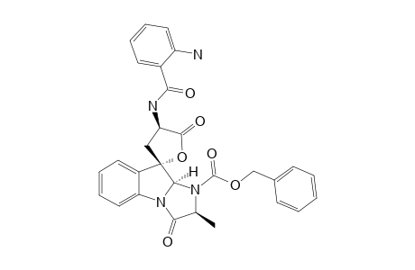 (2S,3aR,4S,4'R)-4'-[(2-aminobenzoyl)amino]-1,5'-diketo-2-methyl-spiro[2,3a-dihydroimidazo[3,2-a]indole-4,2'-tetrahydrofuran]-3-carboxylic acid benzyl ester