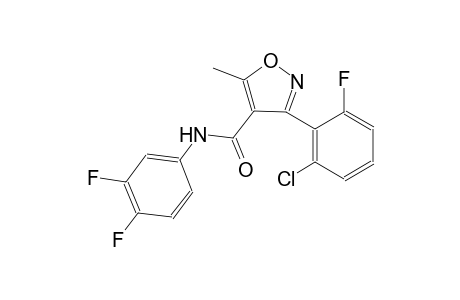 3-(2-chloro-6-fluorophenyl)-N-(3,4-difluorophenyl)-5-methyl-4-isoxazolecarboxamide
