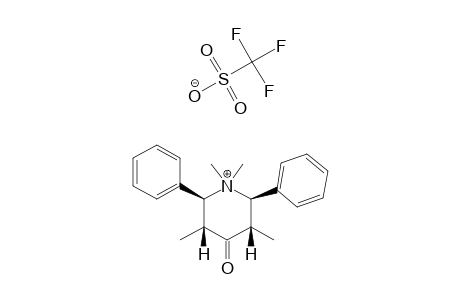 (2S,3R,5S,6R)-1,1,3,5-tetramethyl-2,6-diphenylpiperidin-1-ium-4-one; trifluoromethanesulfonate