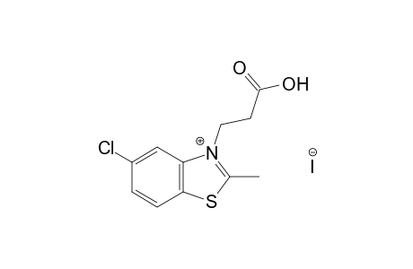 3-(2-carboxyethyl)-5-chloro-2-methylbenzothiazolium iodide