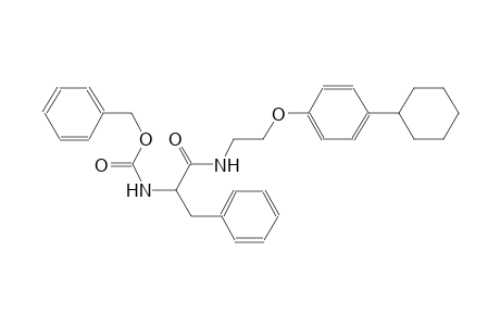 (phenylmethyl) N-[1-[2-(4-cyclohexylphenoxy)ethylamino]-1-oxidanylidene-3-phenyl-propan-2-yl]carbamate