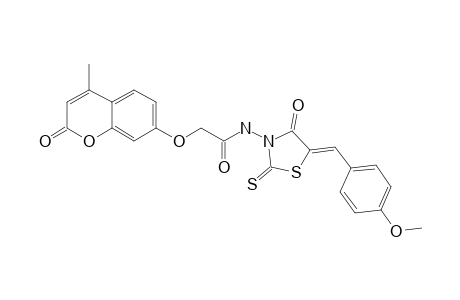 N-[5-(4-METHOXYBENZYLIDENE)-4-OXO-2-THIOXOTHIAZOLIDIN-3-YL]-2-(4-METHYL-2-OXO-2H-CHROMEN-7-YL-OXY)-ACETAMIDE