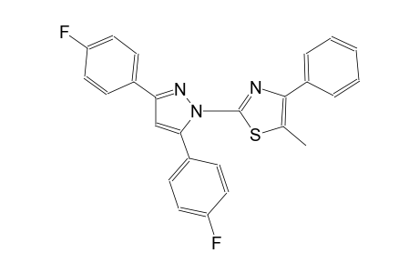 2-[3,5-bis(4-fluorophenyl)-1H-pyrazol-1-yl]-5-methyl-4-phenyl-1,3-thiazole