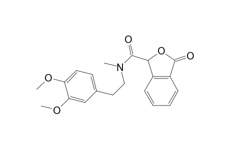 1-Isobenzofurancarboxamide, N-[2-(3,4-dimethoxyphenyl)ethyl]-1,3-dihydro-N-methyl-3-oxo-, (.+-.)-