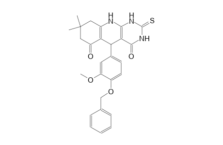 5-[4-(benzyloxy)-3-methoxyphenyl]-8,8-dimethyl-2-thioxo-2,3,5,8,9,10-hexahydropyrimido[4,5-b]quinoline-4,6(1H,7H)-dione