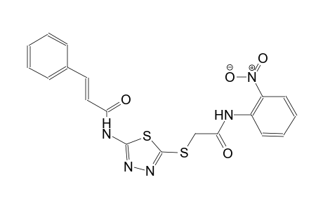(2E)-N-(5-{[2-(2-nitroanilino)-2-oxoethyl]sulfanyl}-1,3,4-thiadiazol-2-yl)-3-phenyl-2-propenamide