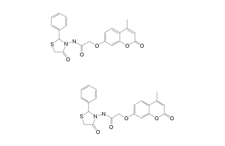 2-(4-METHYL-2-OXO-2H-CHROMEN-7-YLOXY)-N-(4-OXO-2-PHENYLTHIATOLIDIN-3-YL)-ACETAMIDE