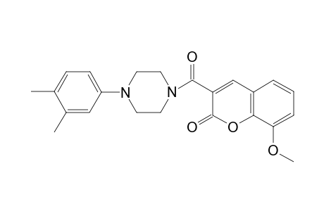3-[4-(3,4-dimethylphenyl)piperazin-1-yl]carbonyl-8-methoxy-chromen-2-one