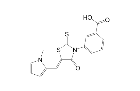 3-{(5Z)-5-[(1-methyl-1H-pyrrol-2-yl)methylene]-4-oxo-2-thioxo-1,3-thiazolidin-3-yl}benzoic acid