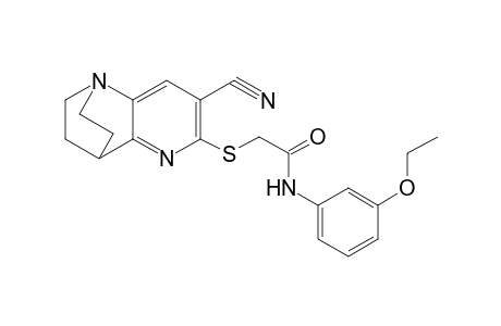 2-({4-cyano-1,6-diazatricyclo[6.2.2.0(2,7)]dodeca-2,4,6-trien-5-yl}sulfanyl)-N-(3-ethoxyphenyl)acetamide