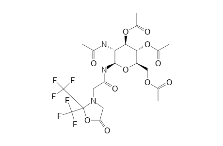 N-(3,4,6-TRI-O-ACETYL-2-ACETAMINO-2-DEOXY-BETA-D-GLUCOPYRANOSYL)-2-[5-OXO-2,2-BIS-(TRIFLUOROMETHYL)-1,3-OXAZOLIDIN-3-YL]-ACETAMIDE