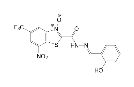 7-NITRO-5-(TRIFLUOROMETHYL)-2-BENZOTHIAZOLECARBOXYLIC ACID, SALICYLIDENEHYDRAZIDE, 3-OXIDE
