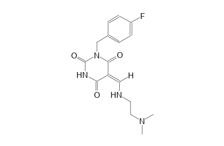 (5E)-5-({[2-(dimethylamino)ethyl]amino}methylene)-1-(4-fluorobenzyl)-2,4,6(1H,3H,5H)-pyrimidinetrione