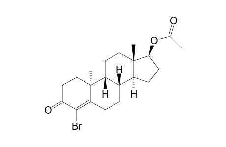 9beta,10alpha-ANDROST-4-EN-3-ONE, 4-BROMO-17beta-HYDROXY-, ACETATE