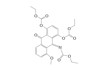 N,O,O-Tris(ethoxycarbonyl)-5-methoxy-1,4-dihydroxy-9,10-anthraquinone 10-imine