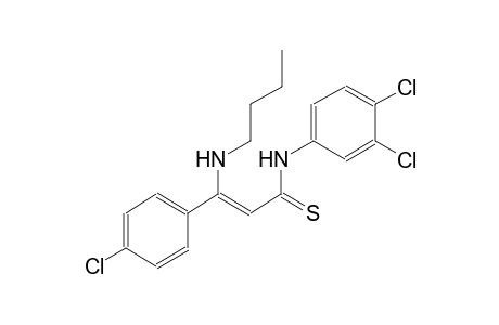 (2Z)-3-(butylamino)-3-(4-chlorophenyl)-N-(3,4-dichlorophenyl)-2-propenethioamide
