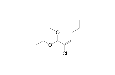 (2E)-2-Chloro-1-ethoxy-1-methoxyhex-2-ene