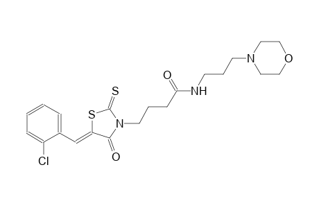 4-[(5Z)-5-(2-chlorobenzylidene)-4-oxo-2-thioxo-1,3-thiazolidin-3-yl]-N-[3-(4-morpholinyl)propyl]butanamide