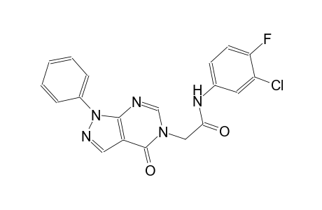 N-(3-chloro-4-fluorophenyl)-2-(4-oxo-1-phenyl-1,4-dihydro-5H-pyrazolo[3,4-d]pyrimidin-5-yl)acetamide