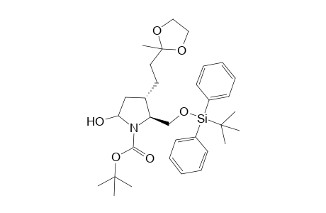 (2SR,4S,5S)-1-(tert-Butyloxycarbonyl)-5-{[(tert-butyldiphenylsilyl)oxy]methyl}-4-[2-(2-methyl-1,3-dioxolan-2-yl)ethyl]pyrrolidin-2-ol