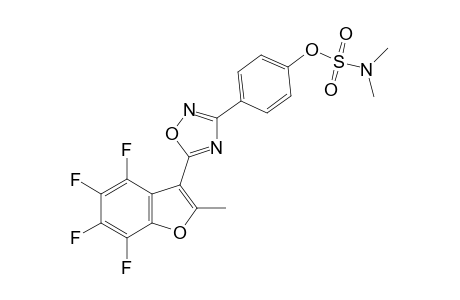 p-[5-(2-methyl-4,5,6,7-tetrafluoro-3-benzofuranyl)-1,2,4-oxadiazol-3-yl]phenol, dimethylsulfamate (ester)